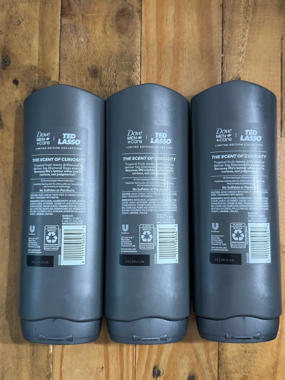 (3) Dove Men + Care Ted Lasso Limited Edition Body + Face Wash 18oz